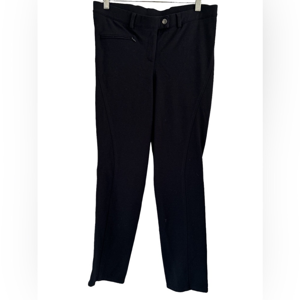 Akris Punto Stretch Ponte Knit Black Pants - Size 8